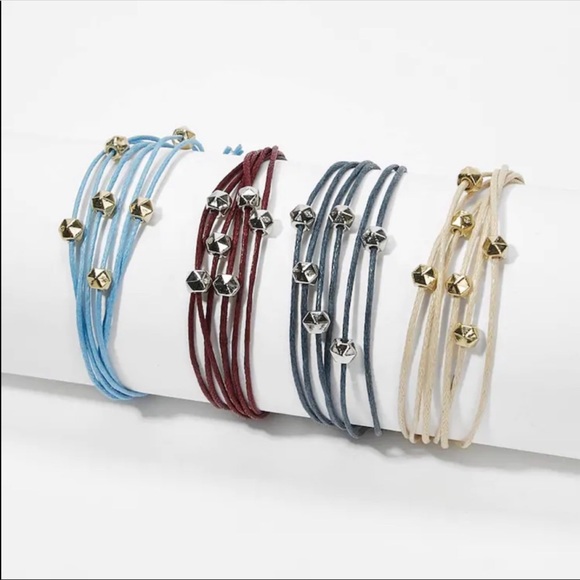 GREAT STOCKING STUFFER 🎁 LAST ONE SALE Grey Strap + Bead Simple Bracelet - Picture 2 of 4